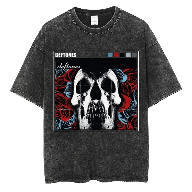 Deftones Band-Diamond Eyes Music Album Cover T-Shirt Metal Rock Clothes Cotton Vintage Short Sleeve Tees For Men Streetwear Tops