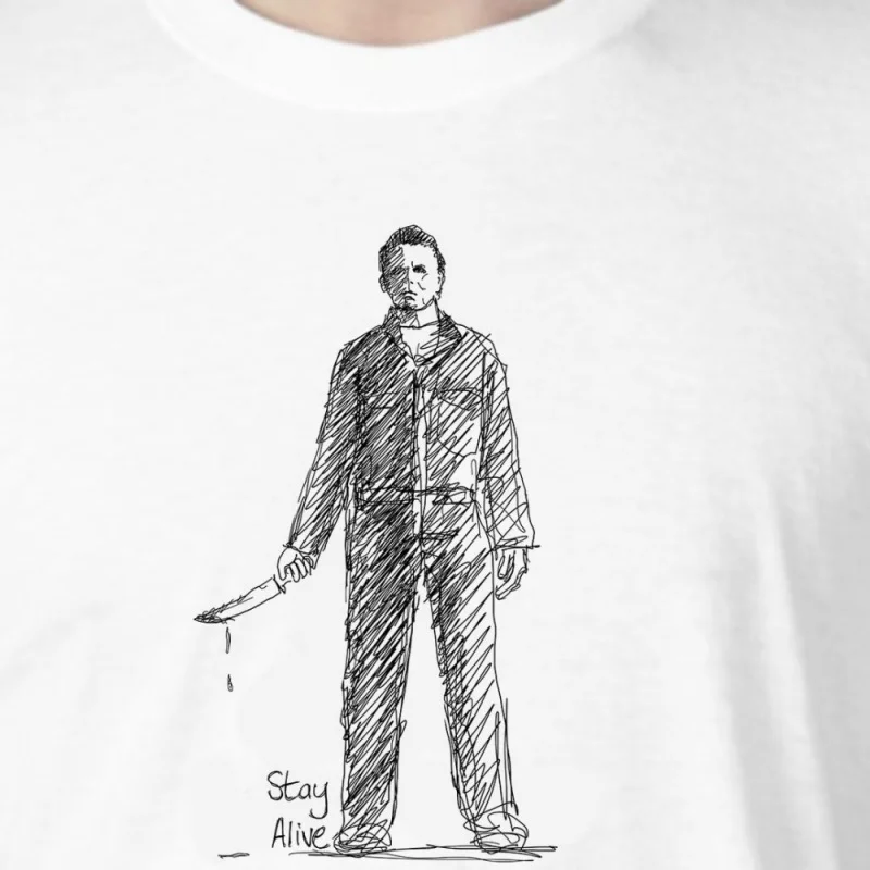 

Michael Myers – Halloween Back in the day Dads Films and TV SciFiMichael Myers – Halloween_00000604- hand-drawn pattern T-shirt