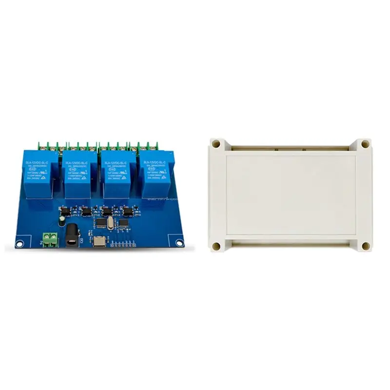 ABLA-USB-C Relay Module 4CH USB Relay Module 12V 30A With Case USB-Computer Serial Port Intelligent Control Switch
