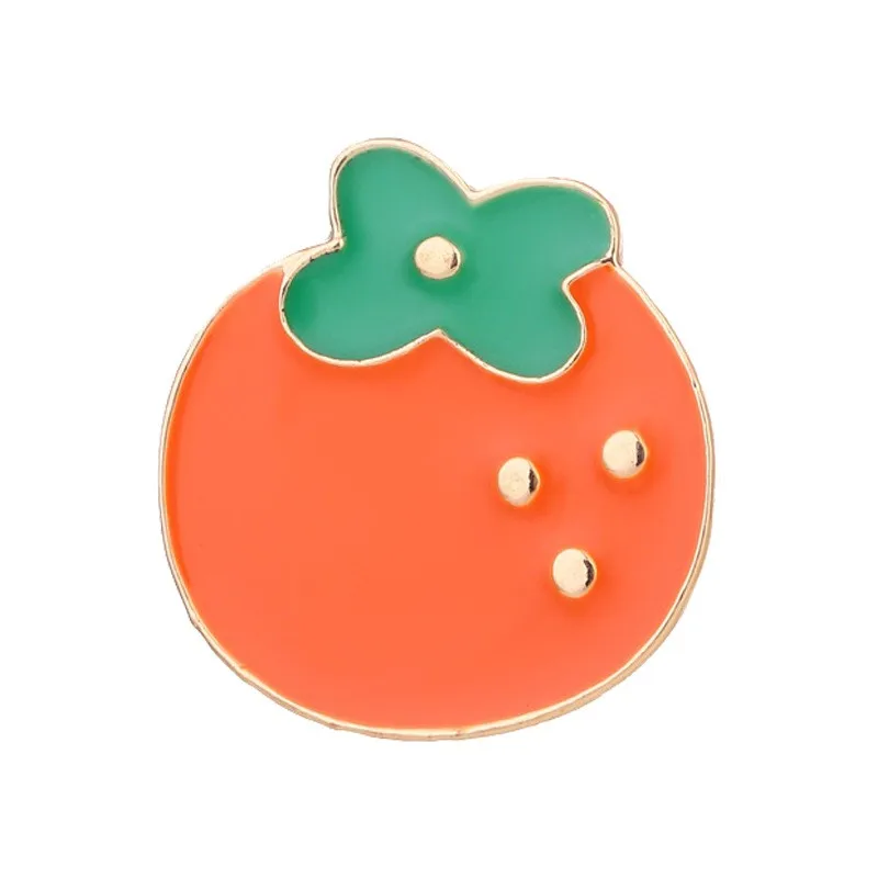 Cartoon Metal Fruit Brooch, Apple, Pineapple, Strawberry Simulation Badge, Summer, Cute