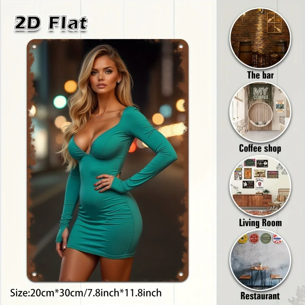 

"2D Funny Bikini Girl Art Decor For Home Bar Cafe Wall Halloween Christmas Gift"