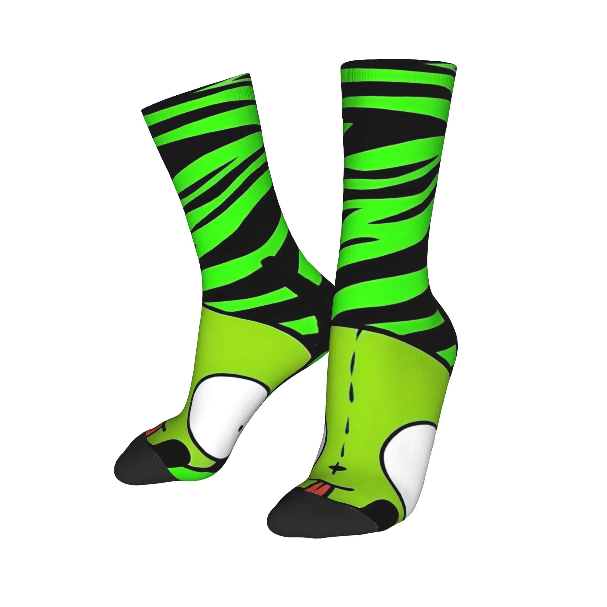 Autumn Winter Fashion Unisex  Invaders Zims Gir Cartoon Socks  Breathable Crew Socks,