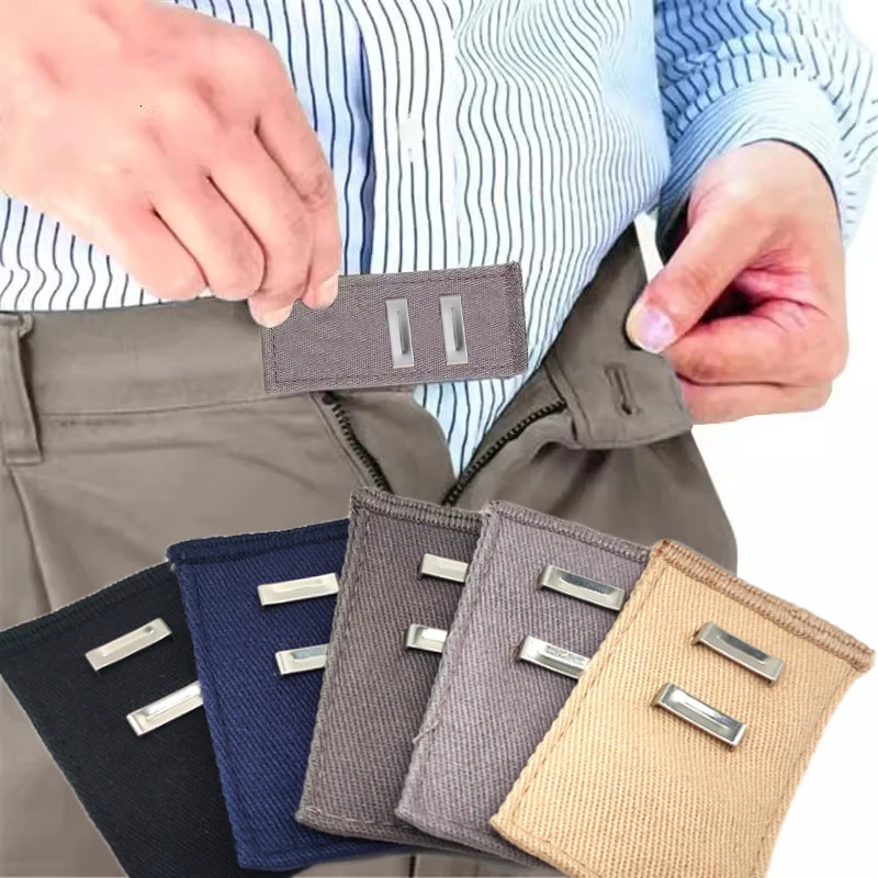 

1pcs Unisex Skirt Trousers Jeans Waist Expander Waistband Extender Button Pant Elastic Extender Button Belt Extension Buckle