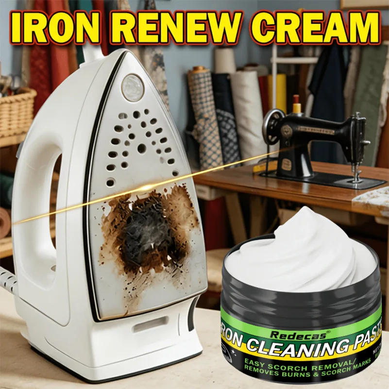 Steam Iron Cleaning Paste, remove burn rust residue gentle formula, smooth iron soleplate daily care