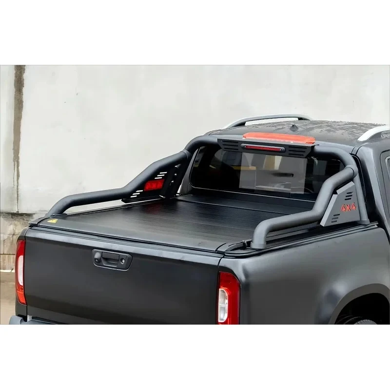 Factory Hot Sale Roller Tonneau Cover Matte Black Aluminum Shutter Truck Bed Lid Manual Operation Vehicl