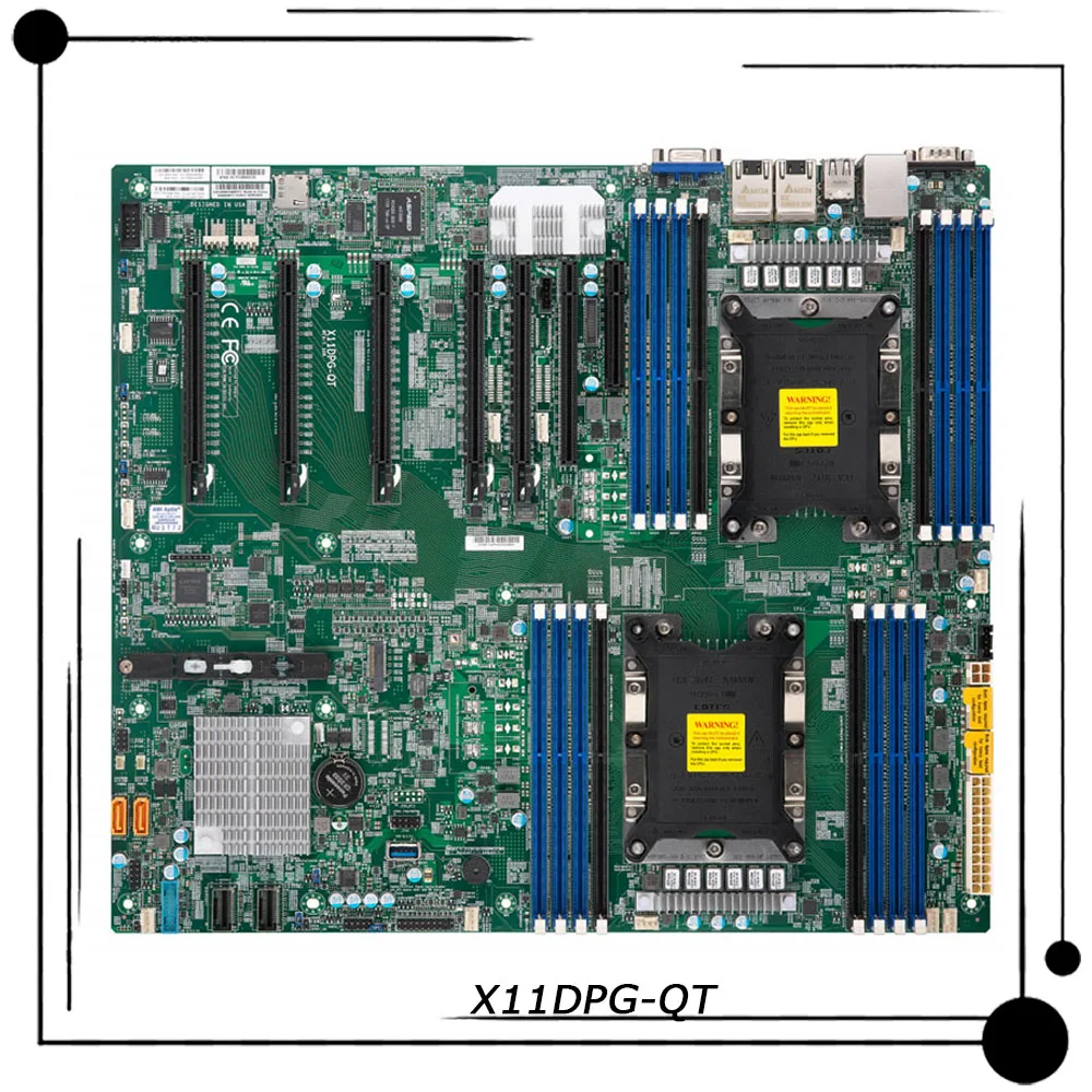 

X11DPG-QT для серверной рабочей станции Supermicro с 2 розетками, материнская плата Intel C621 LGA-3647 DDR4 2-го поколения Intel, 100% тестирование, быстрая доставка