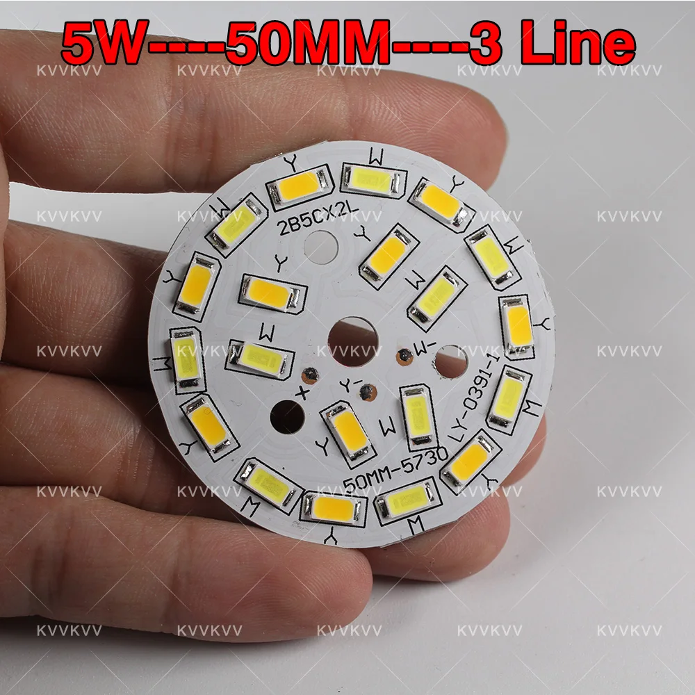 Lot de 10 panneaux lumineux LED ronds bicolores 3 W/5 W/7 W/9 W/12 W, variateur d'intensité, source lumineuse ronde, diamètre 32/44/50/65/77/85 mm
