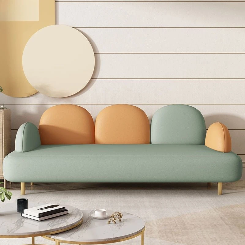 

Sofa light luxury style simple modern technology cloth double three people leisure clothing store beauty salon sofa