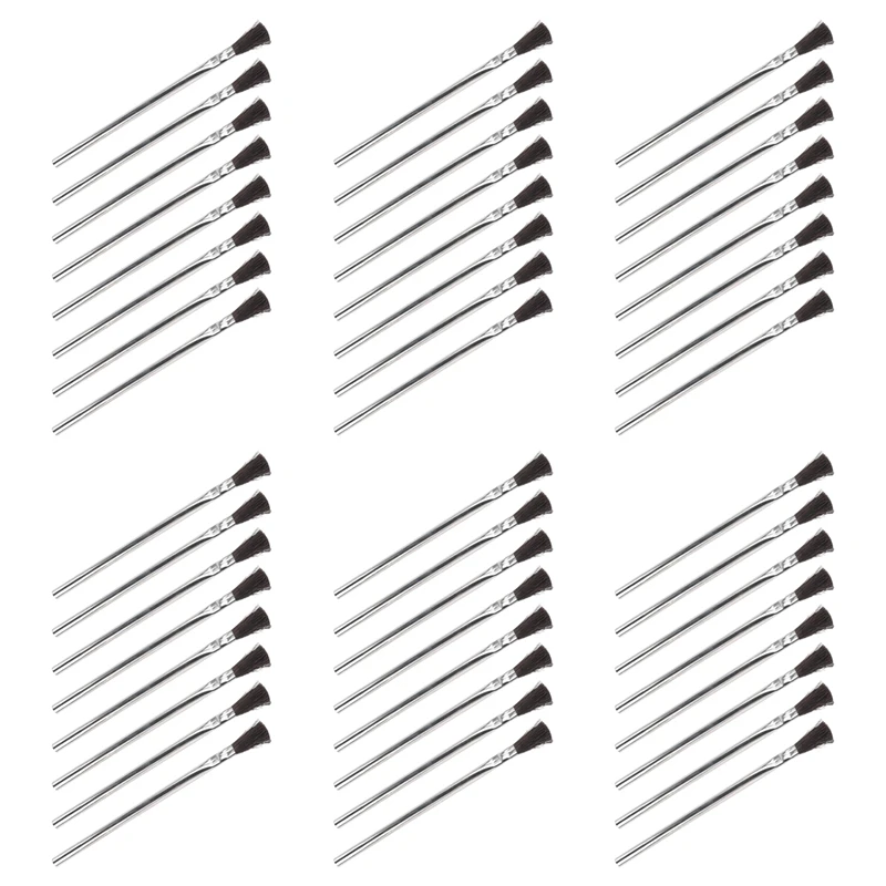 6Pack X(48 Count 3/8 Inch Acid Brushes Horsehair Acid Flux Brushes Disposable Glue Brushes for Woodworking Epoxy