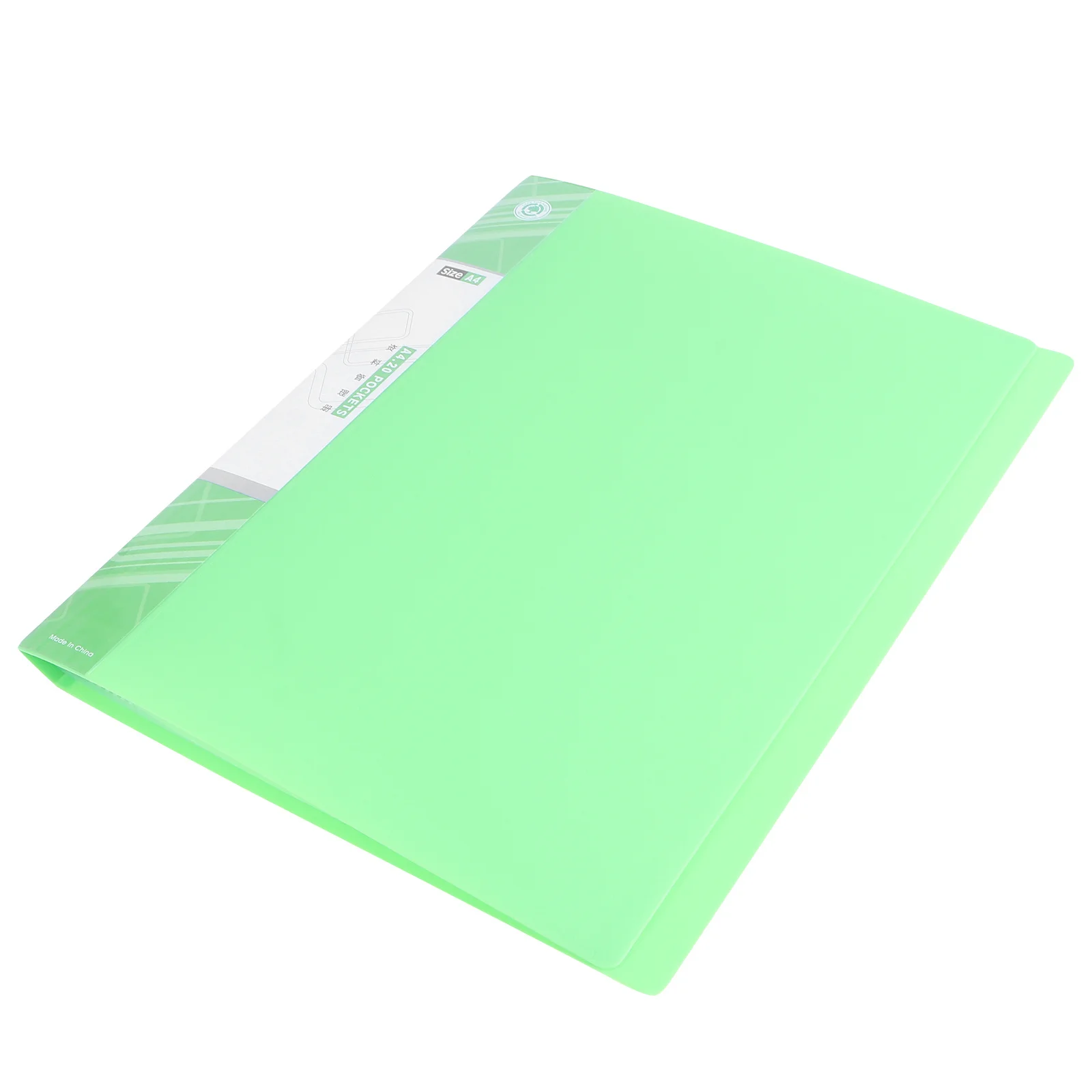 

20 Pages A4 Folder Information Booklet Plastic School Office Work Storage Organizer Green A4 Folder Information Booklet
