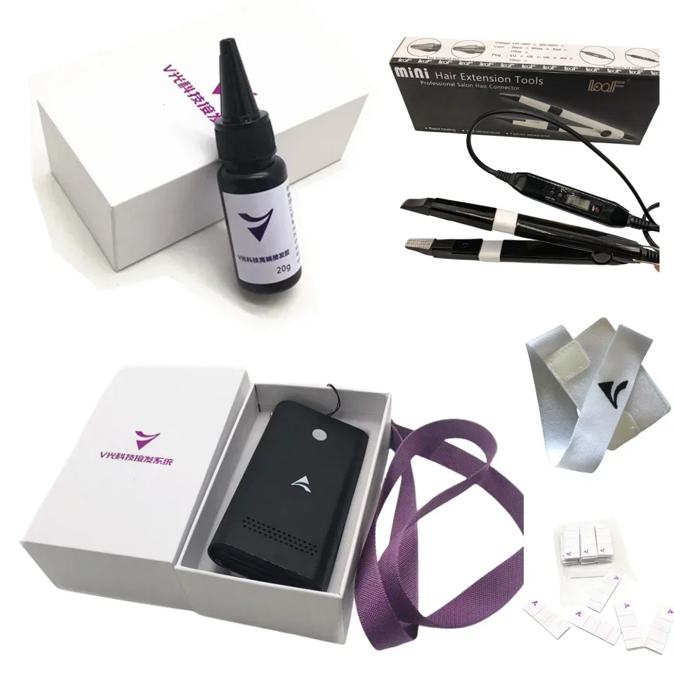 V Light System The best selling tape hair extension tool in 2024 V light hair extension machine system hair extension set