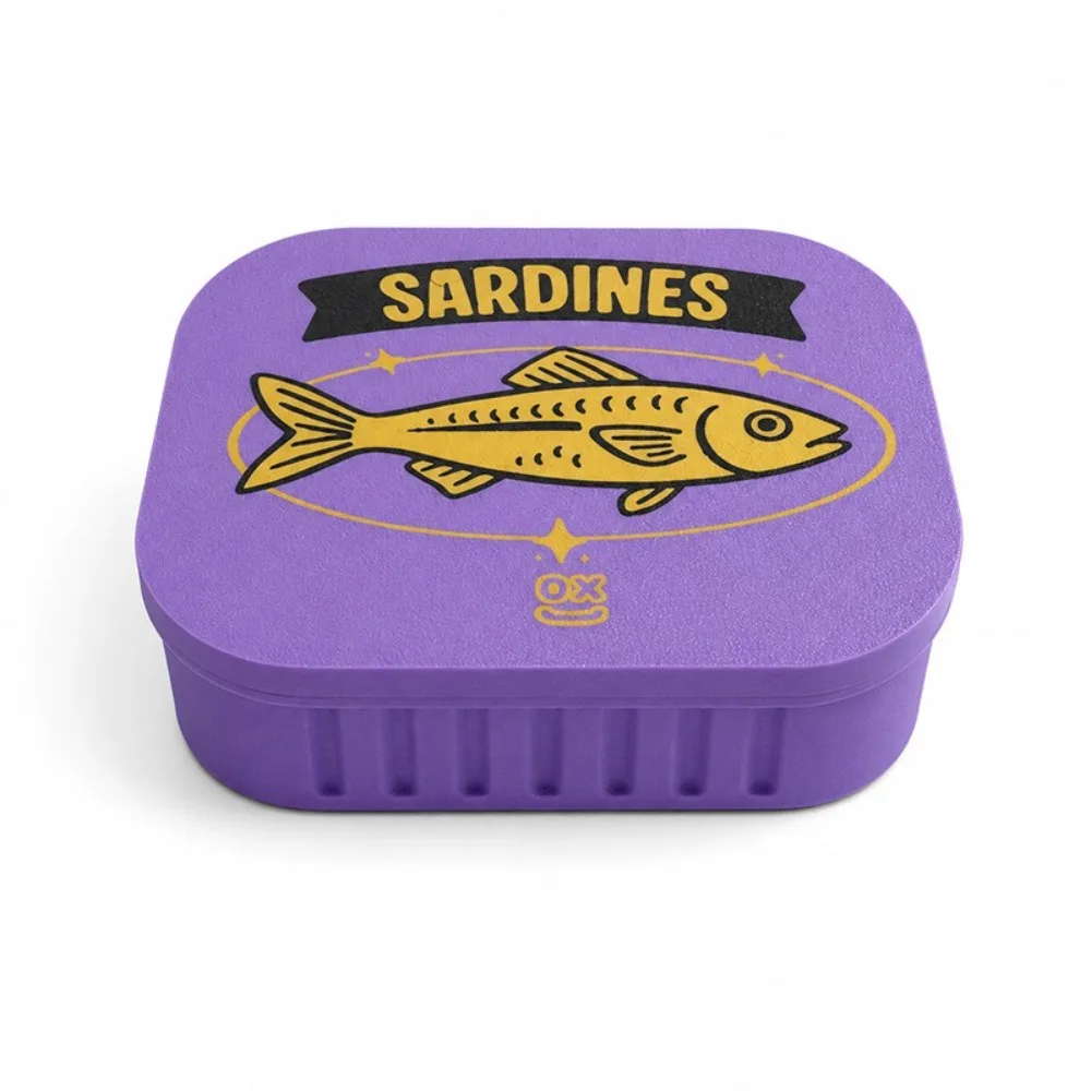 3D Printed Sardine Can Clicker Mechanical Button Click Sound Sardine Fidget Clicker Lid Open Can-Shaped MIni Sardine Ornaments
