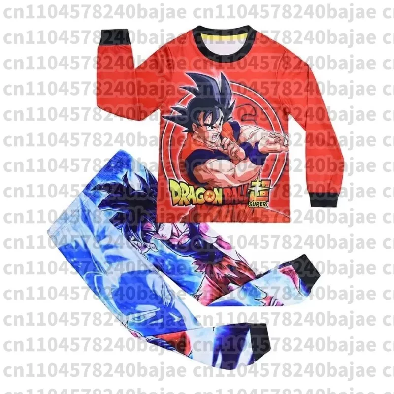 Dragon Ball Goku Pajama Set Anime Kid Soft Sleepwear Loose Home clothes Spring Autumn Long sleeves pants Suit Pyjamas Gifts