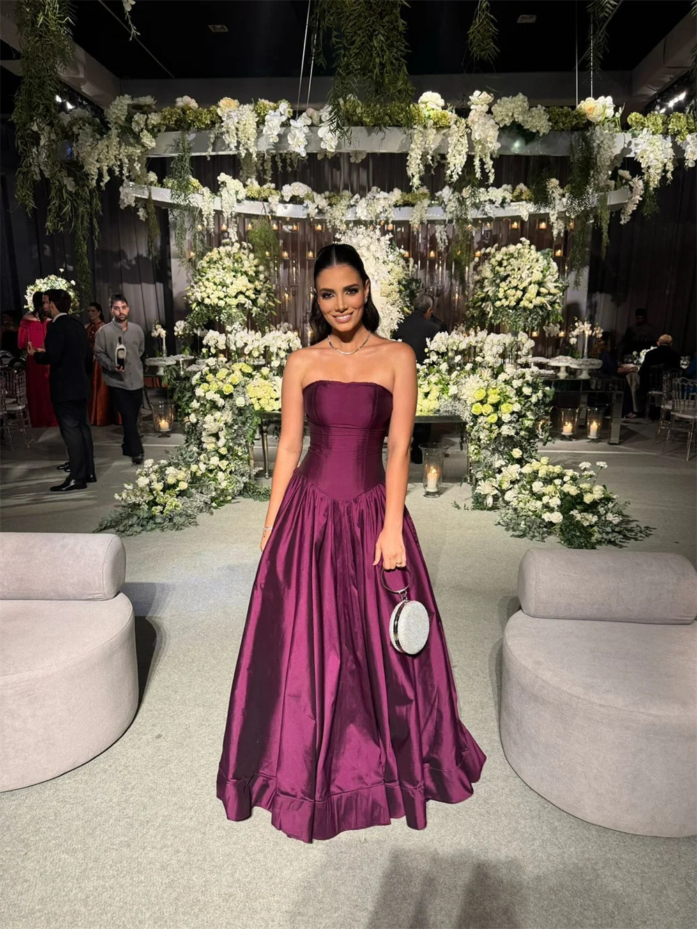 ROYET Woman Customized Long Ball Prom Gown Sleeveless A Line Formal Evening Dress Floor Length Classic Party Dress New