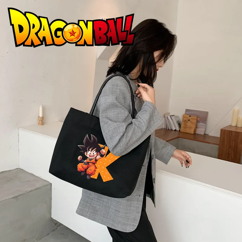 

Крутая сумка-тоут с мультяшными персонажами Dragon Ball: Гоку и Вегета, вместительная, в минималистичном стиле, универсальная, модная новинка 2026 года