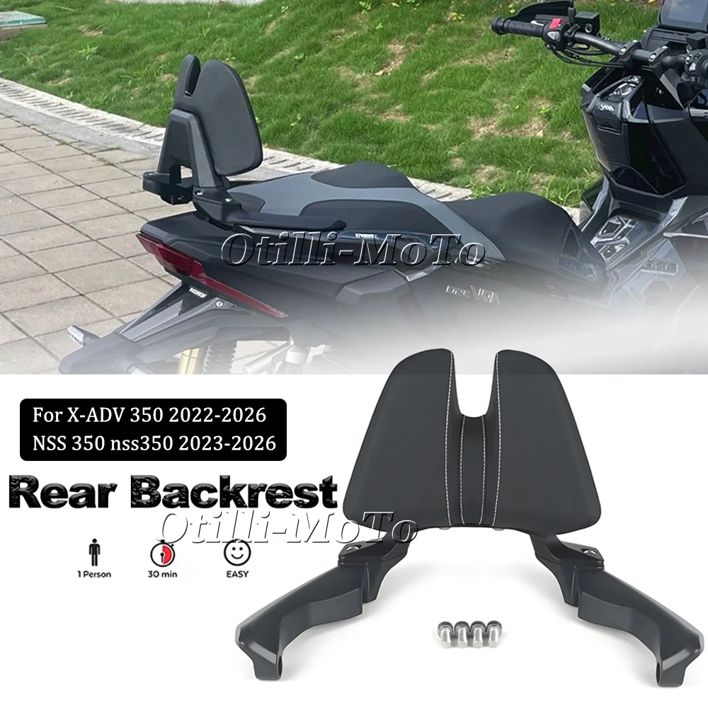 

Motorcycle Accessories Aluminum Handrail Rear Passenger Comfortable Foam Backrest For Honda XADV350 22-25 NSS350 Forza 350 23-26
