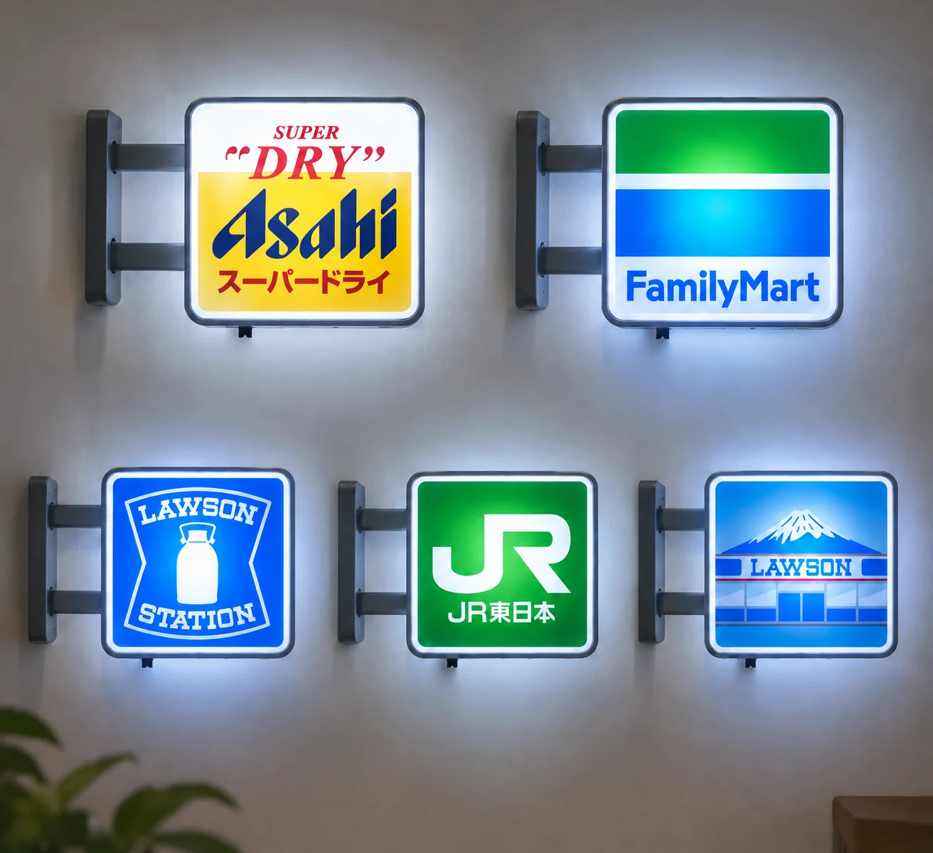Magnetische Leuchtbox Kühlschrankmagnet Kreative Anzeigetafel Mini-Spielzeug-Ornament Lawson Family Schild Werbetafel