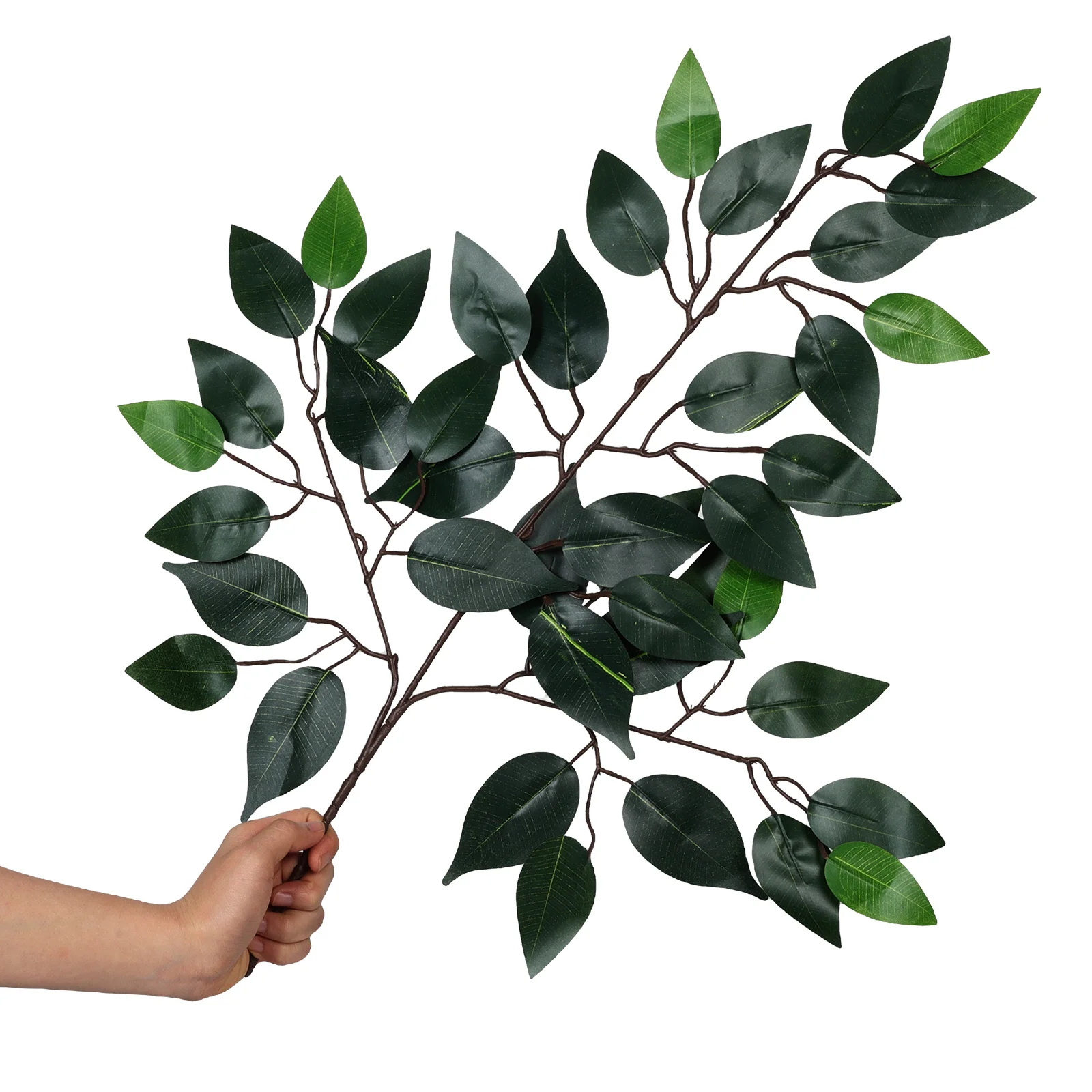 

2 Pcs Simulated Banyan Leaves Artificial Greenery Decorative Fake Branches Plant Simulation Plastic Plants for Decoration Tree