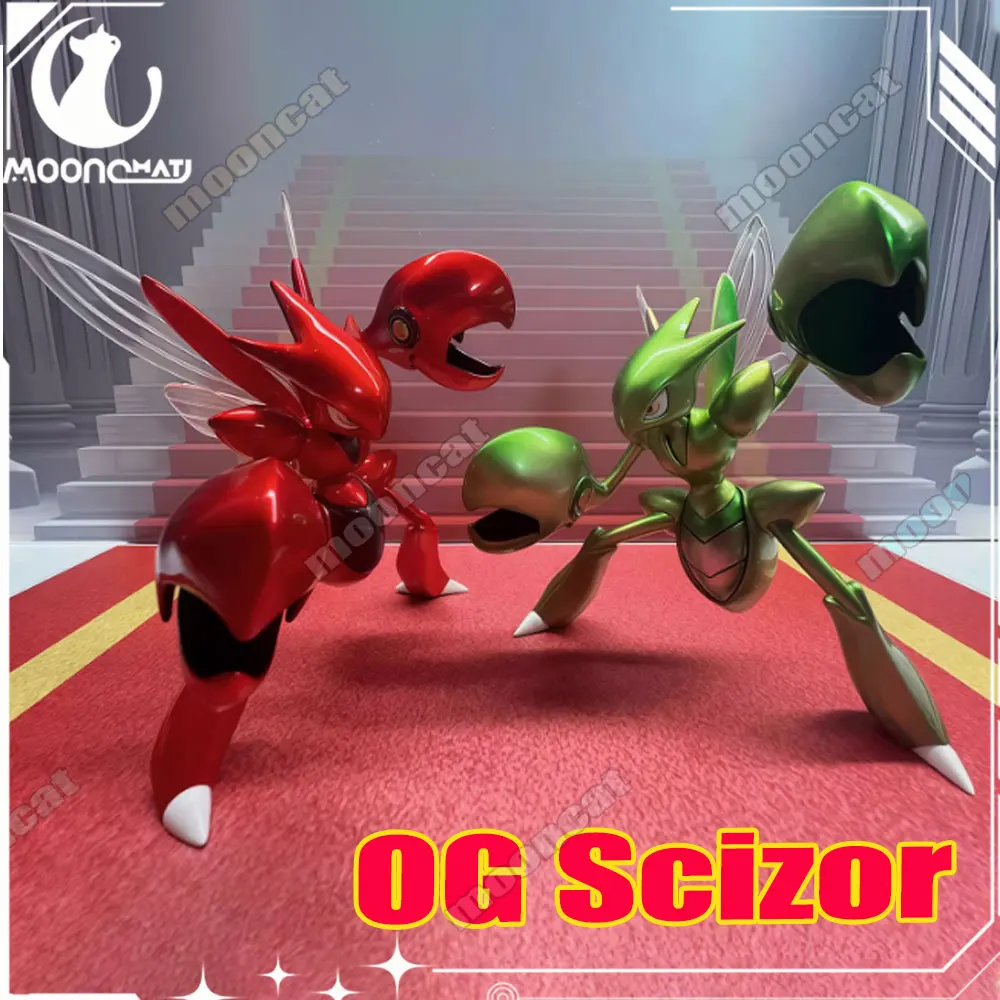 

9cm Anime Poke Mon Figure Og Scizor Mini Figure Pvc Collection Scizor Desktop Model Toys For Children Gifts