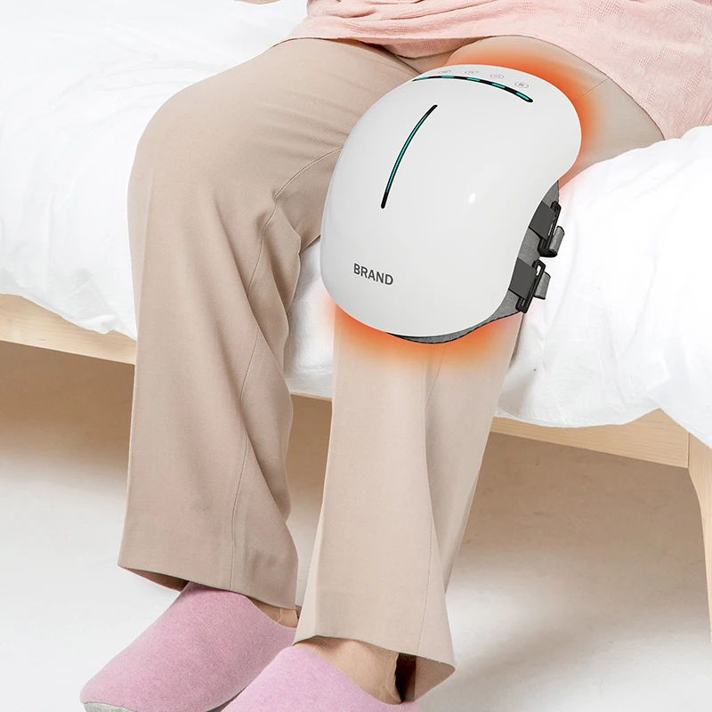 

USB Rechargeable Knee Massager with Heat , Ergonomic Design, Hot Compress for Muscle Relaxation | White, Gift for Holidays
