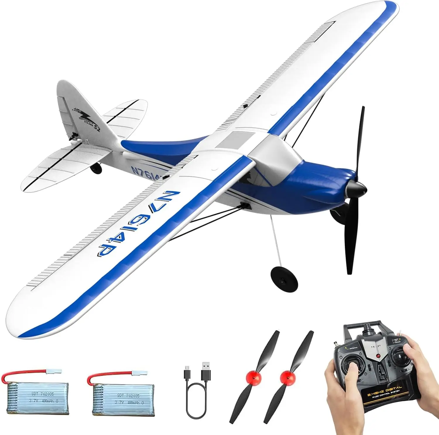 RC Plane Sport Cub 500 S2 4 Channel RTF Remote Control Airplane Easy Control for Beginners One Key Aerobatic 3 Modes