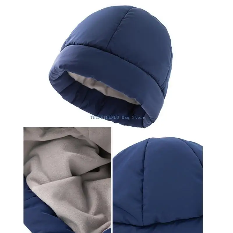 340D Warm Woman Lightweight Bucket Hat Winter Down Filled Hat for Dating Shopping