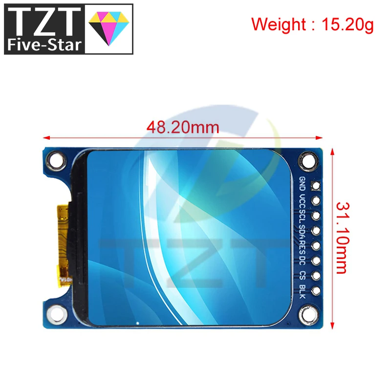 1.69 Inch 1.69" Color TFT Display Module HD IPS LCD LED Screen 240X280 SPI Interface ST7789 Controller For Arduino