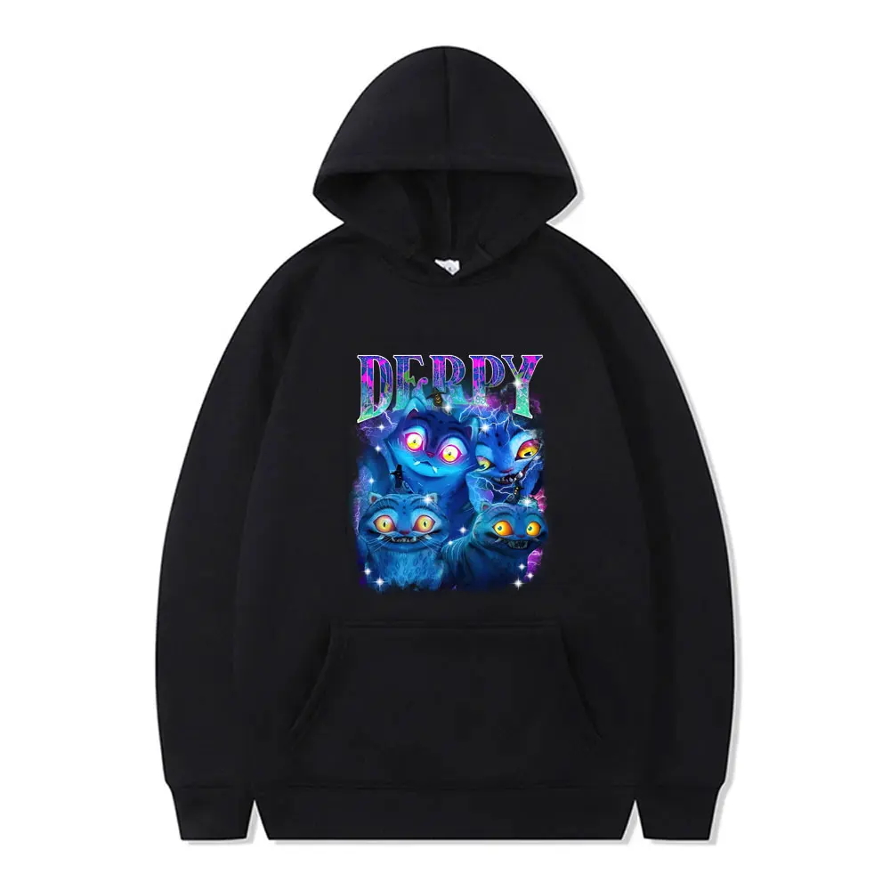 Kpop Demon Hunters Derpy Tiger Graphic Hoodie Men Women Cartoon Fashion Trend Sweatshirt Men's Cotton Oversized Cool Streetwear