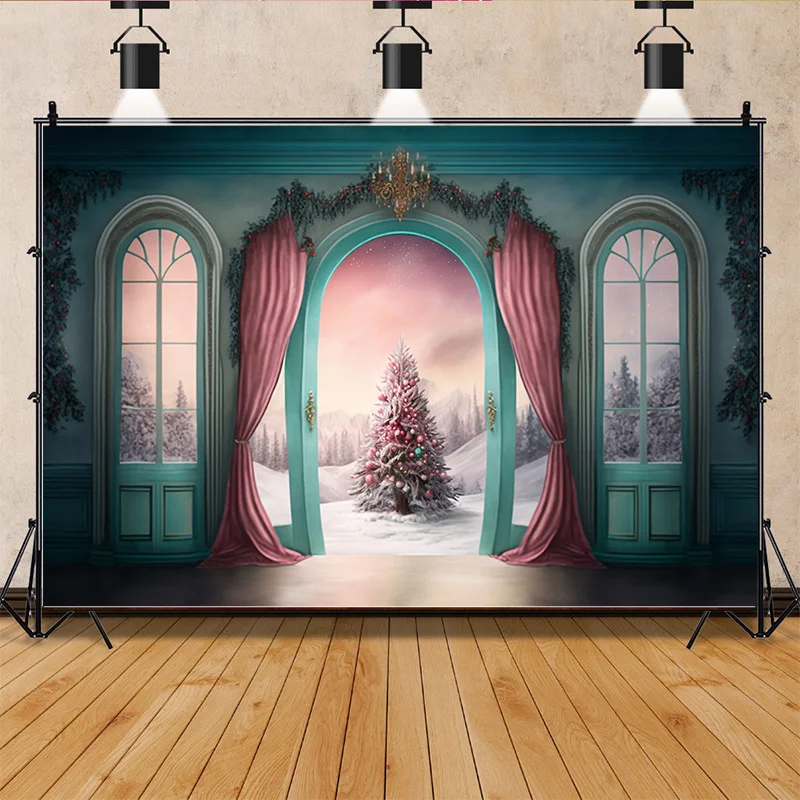 

SHUOZHIKE Christmas Day Indoor Photography Backdrops Living Room Restaurant Exterior Wall Photo Studio Background Props QS-52