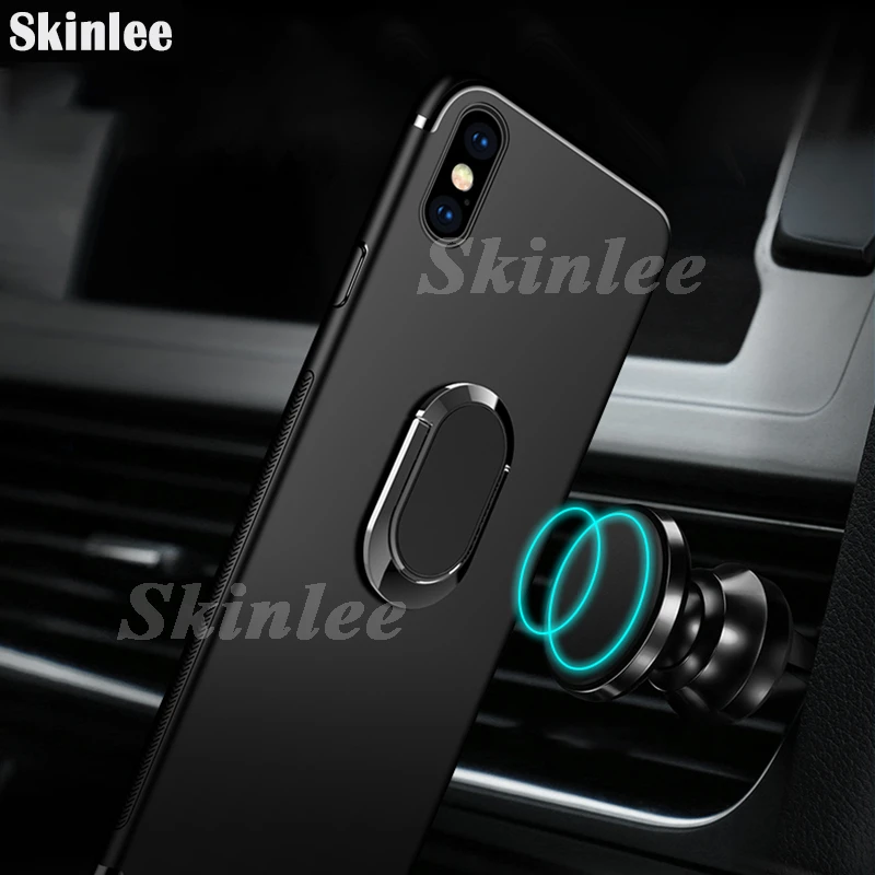 Skinlee For ZTE Blade V40 Pro Case Full Protection Silicone Matte Cover With Ring For ZTE Blade V40 Vita Shockproof Case