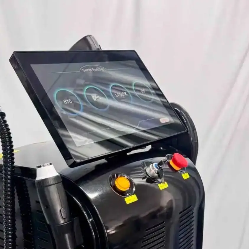 

Многофункциональный диодный лазер 4-в-1 мощностью 4000 Вт для удаления волос, DPL, RF, пикосекундный лазер (755, 808, 1064 нм), Nd:YAG, безболезненное удаление татуировок, омоложение кожи