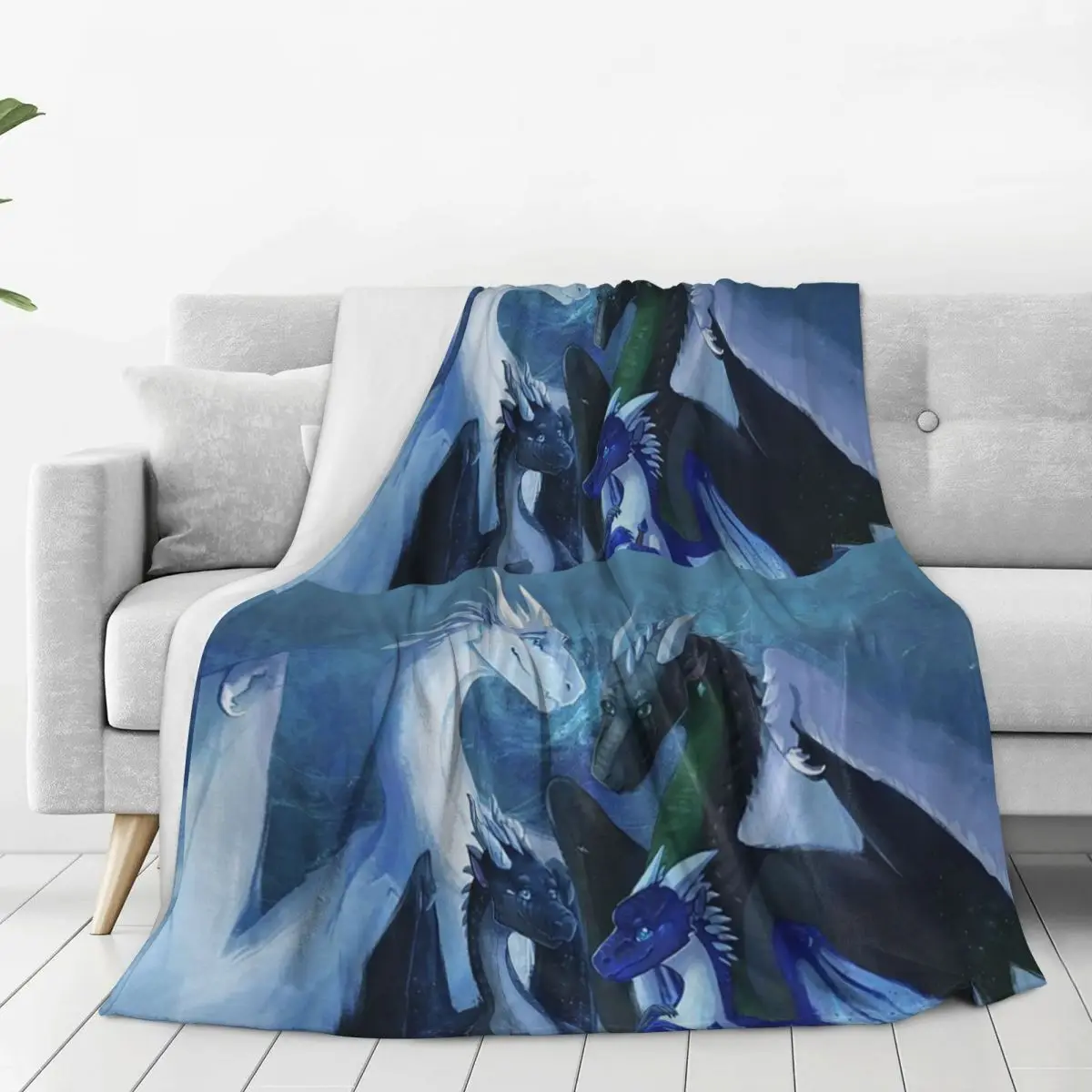 Arctic, Foeslayer, Whiteout, Darkstalker Family - Wings Of Fire Blankets Fleece Throw Blankets Sofa For Home Throws Bedspread