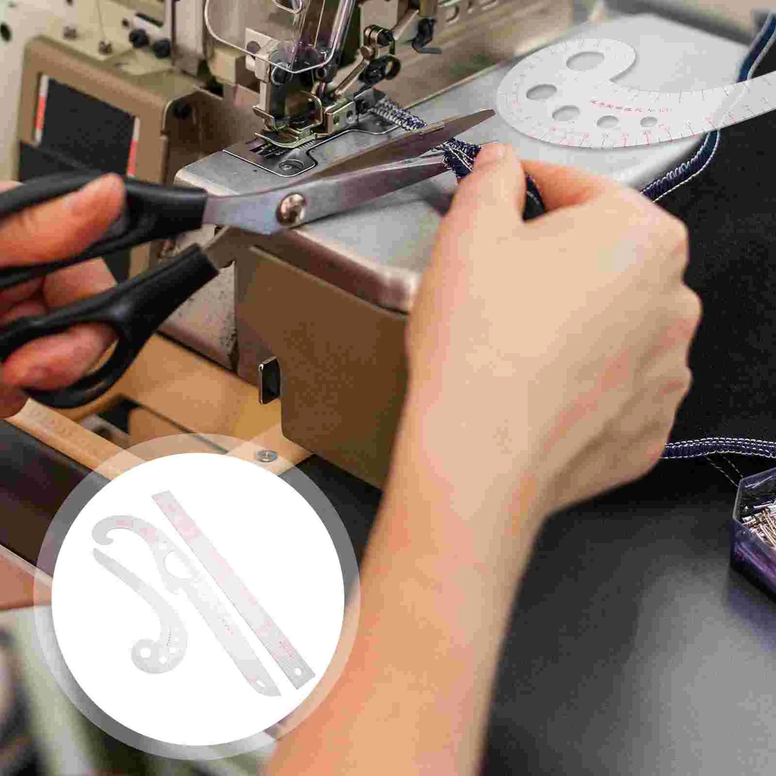 3 Pcs Make Plate and Put Ruler Tool Sewing Pattern Maker Draft Plastic Marking Making Craft Patchwork Rulers Accessories