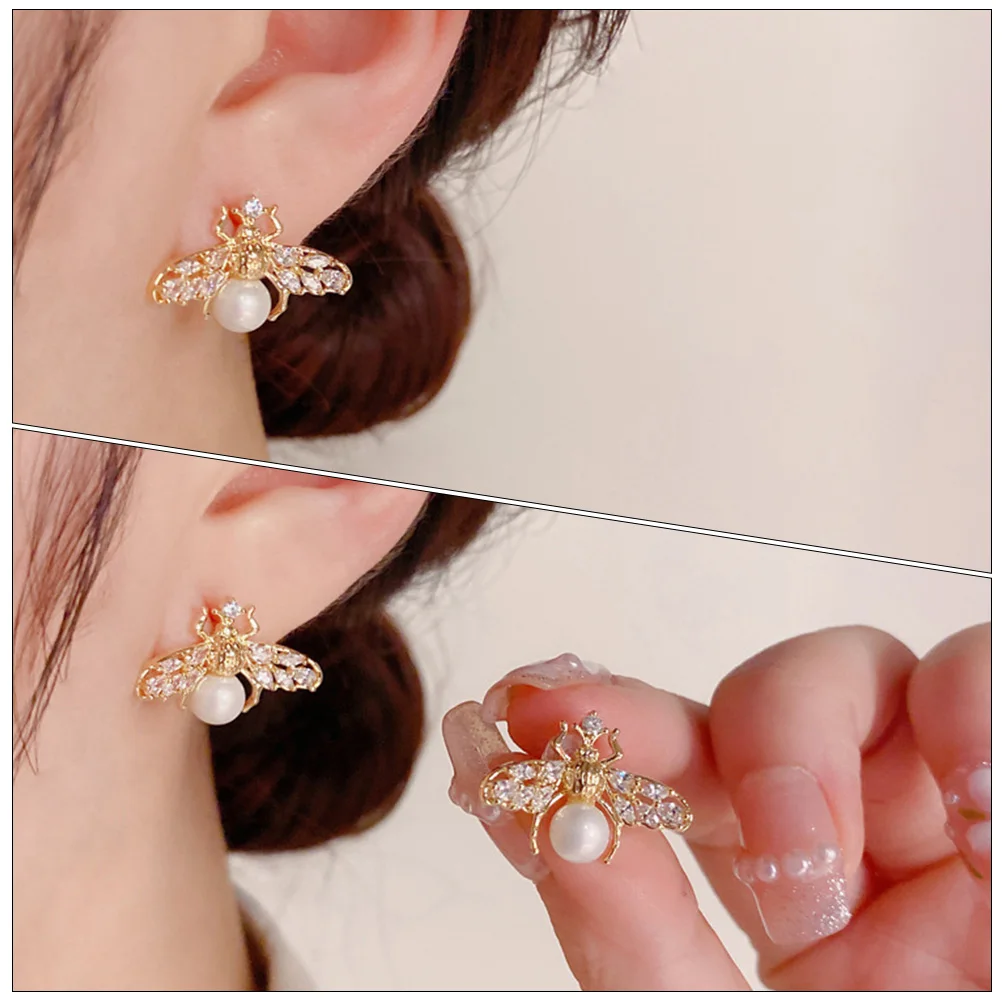 

1 Pair Women Pearl Ear Studs Earrings Trendy Fashion Jewelry Cute Statement Earring Elegant Colorful