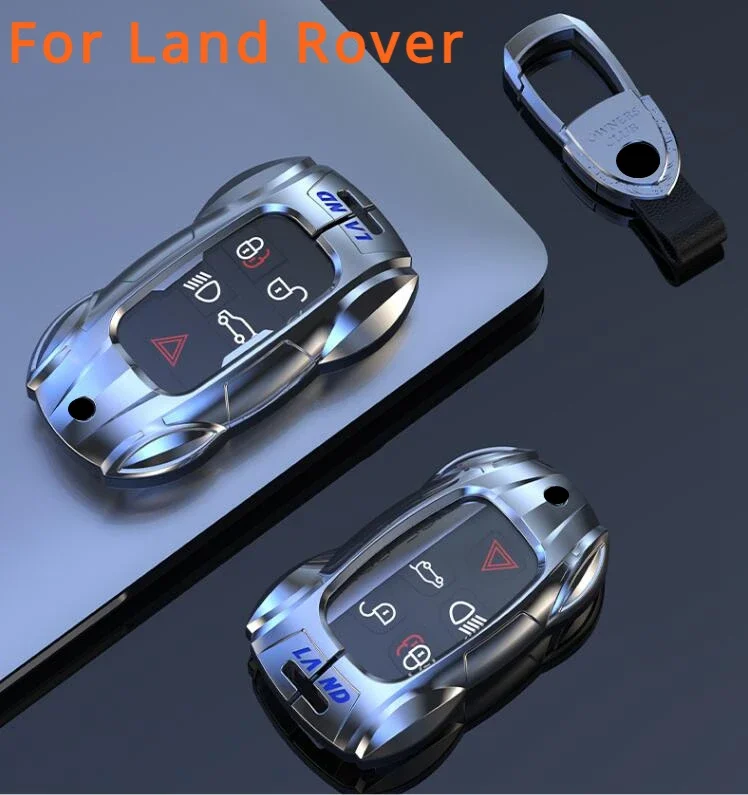 

Zinc Alloy Key Case for Car Cover for Land Rover Range Rover Discovery Jaguar XE XF XFR XJ XJL 5 Sport Keychain Accessories