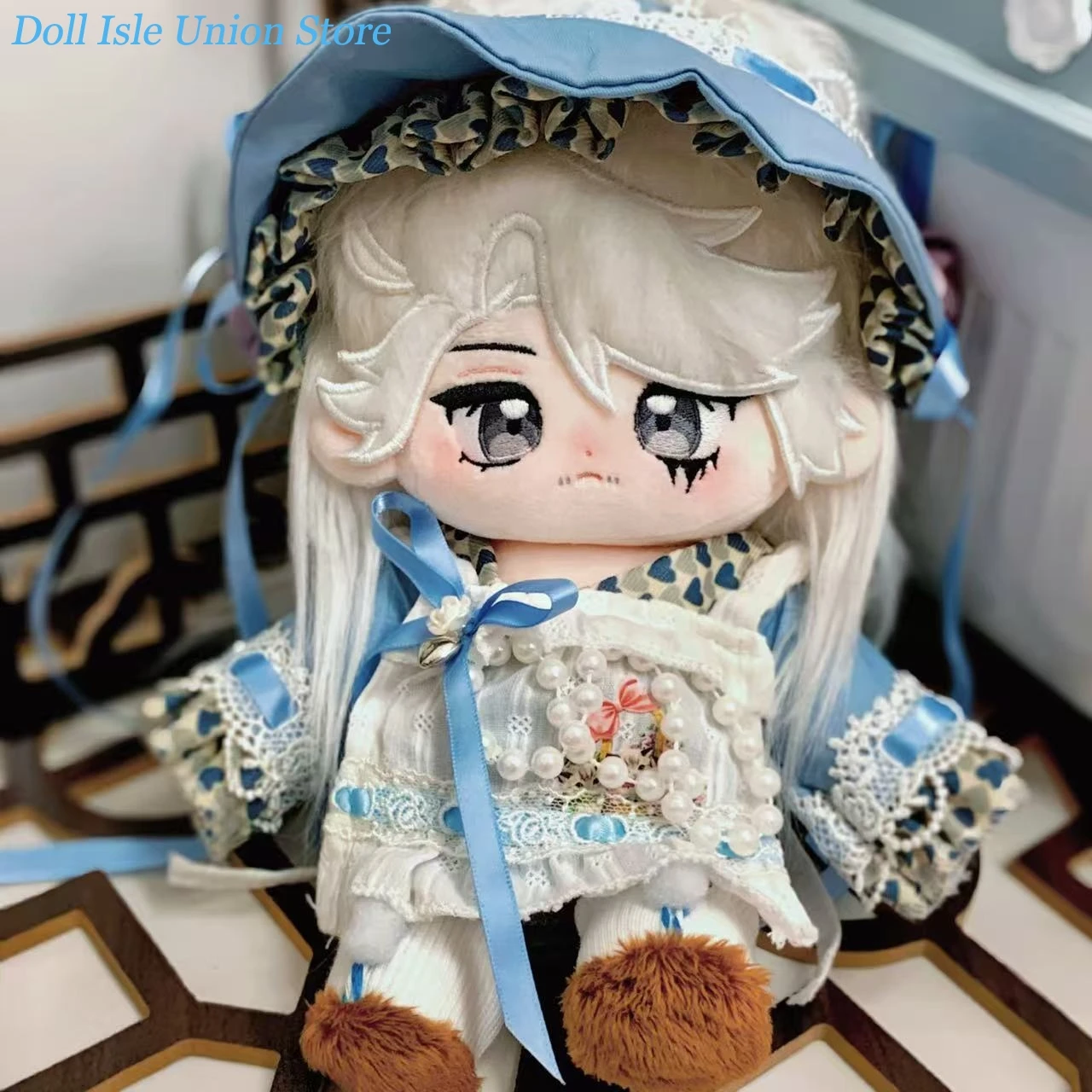 Handsome Anime Identity Ⅴ Naib Subedar Cotton Doll 20cm Mercenary Soft Plush Stuffed Body Animal Ear Toys Change Clothes Plushie