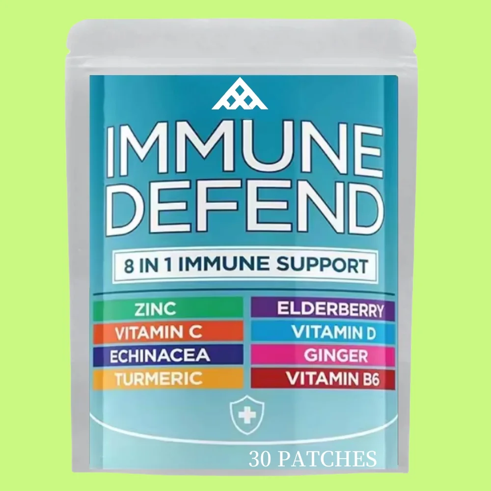 8 In 1 Immune Support Booster Transdermal Patches With Echinacea, Vitamin C And Zinc Antioxidant Support Immunity 30 Patches