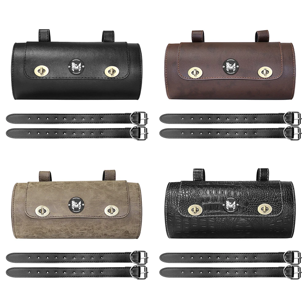 4 Style Motorcycle Tool Bag Waterproof PU Leather Universal Saddlebag Front Fork Handlebar Bags Luggage Storage Pouch For Harle
