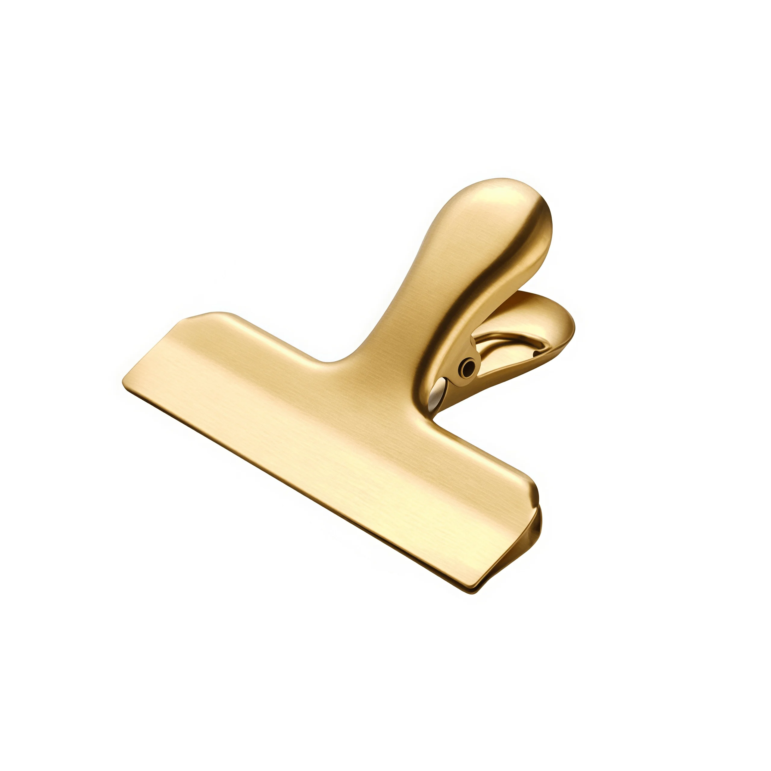 Goldene Chip-Clips, 3 Zoll breite Notizbuch-T-Clips aus Edelstahl und Messing, robuste Lebensmittelbeutelklammer, Vintage Retro Scharnierklammer – Detail 7