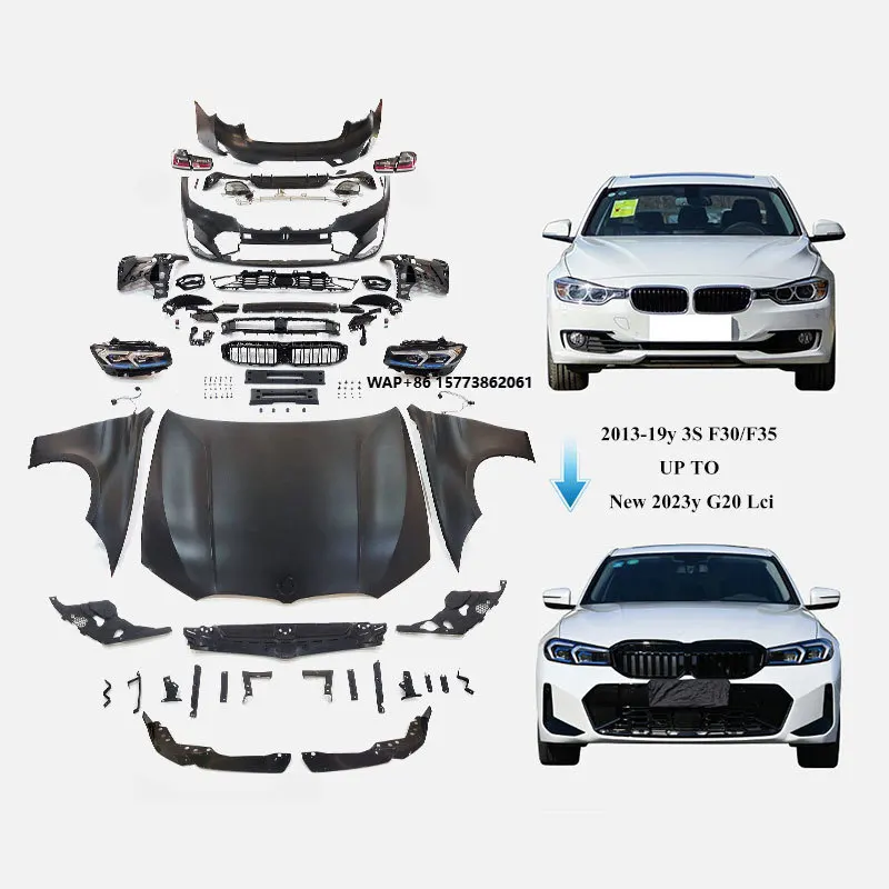 2013-19Y BM 3S F30 F35 Upgrade to 2023Y G20 LCI Car Auto Body Parts Kits Bumper System Accessories for  3 Series