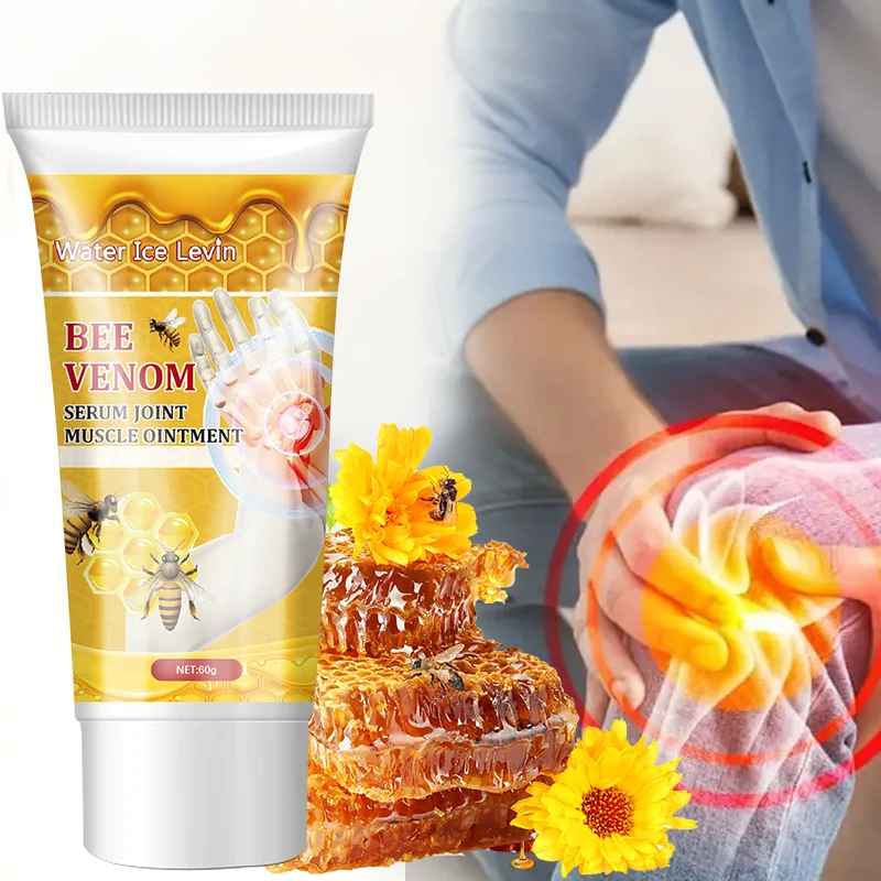 Crema para articulaciones de veneno de abeja: loción hidratante calmante hipoalergénica con aroma fresco de miel y colágeno para todo tipo de piel