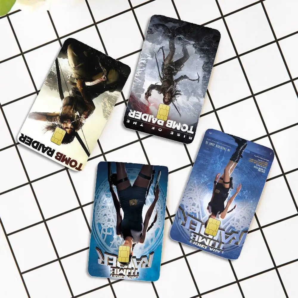 Lara Croft Tomb Raider Various Anime Bank Credit Cards Bus Pass Stickers Decoration Waterproof Stickers Collection Toys Gifts