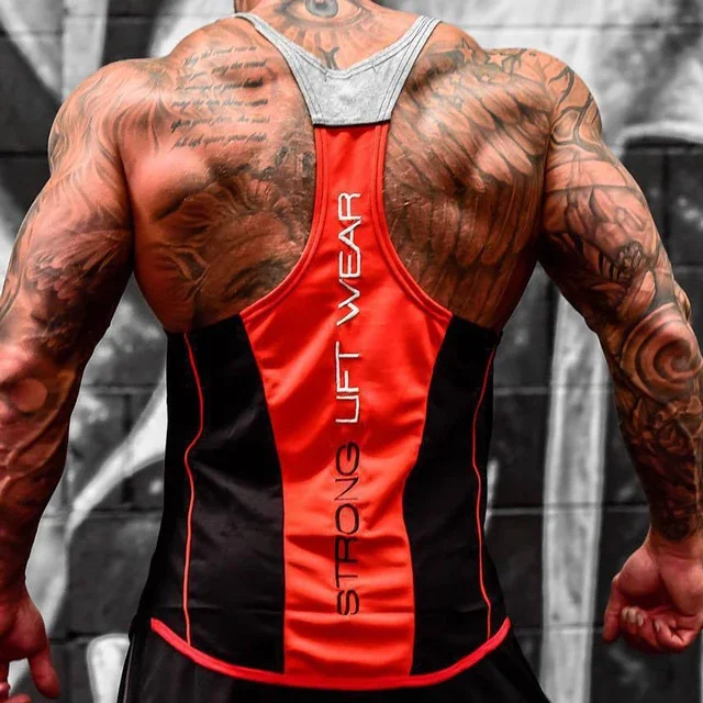 2024 new men\'s vest sports fitness sleeveless vest summer training oversized men\'s clothing Y2K style breathable and refreshing