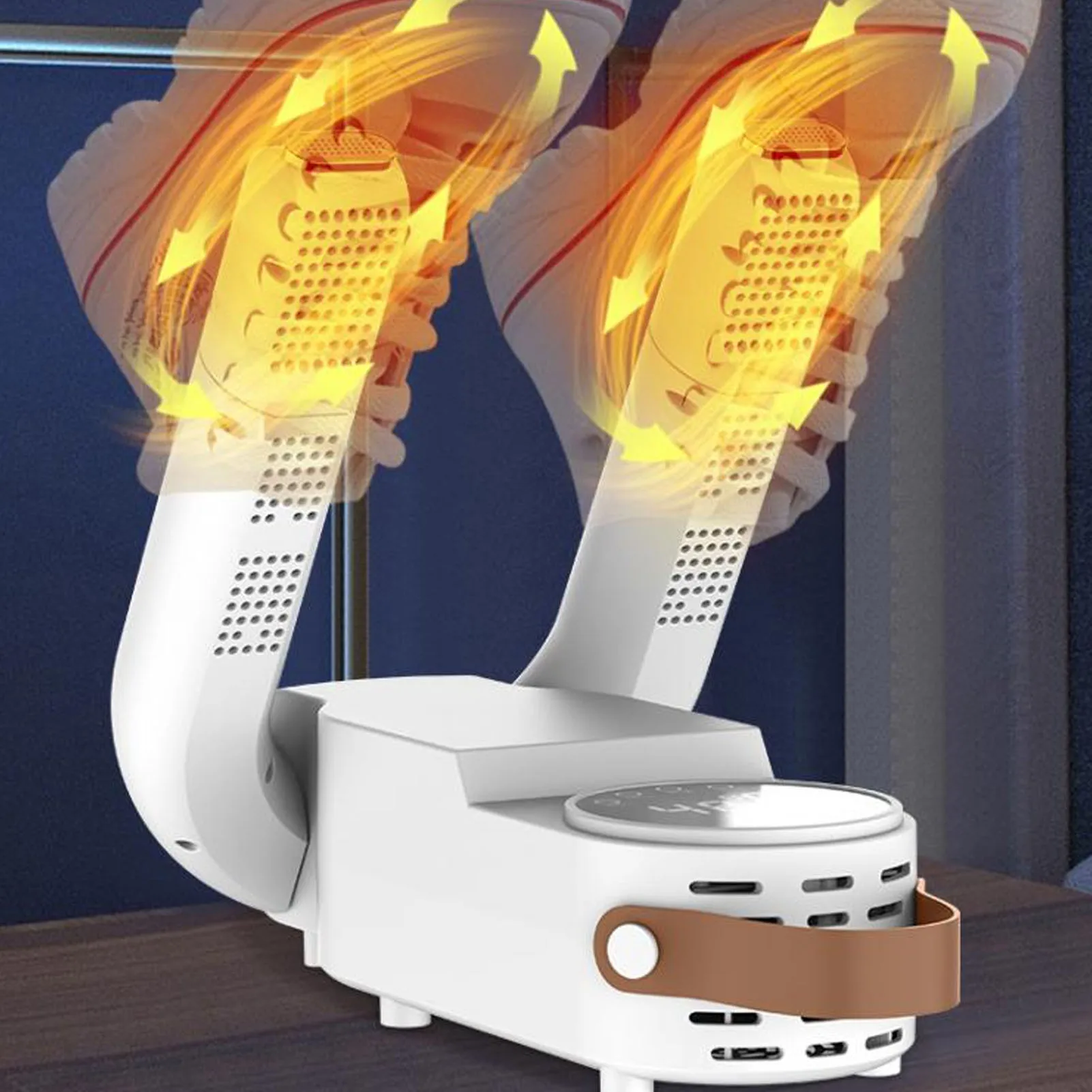 

Выдвижная электрическая сушилка для ботинок и дезодоратор с таймером и сенсорным экраном, складная конструкция для рабочих ботинок, белая портативная сушилка для обуви