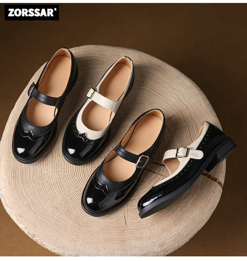 Mary Janes Women Flat Shoes Spring Fashion Brand Design Women Slip On Loafers Ballet Flats Casual British Style Oxford Shoes