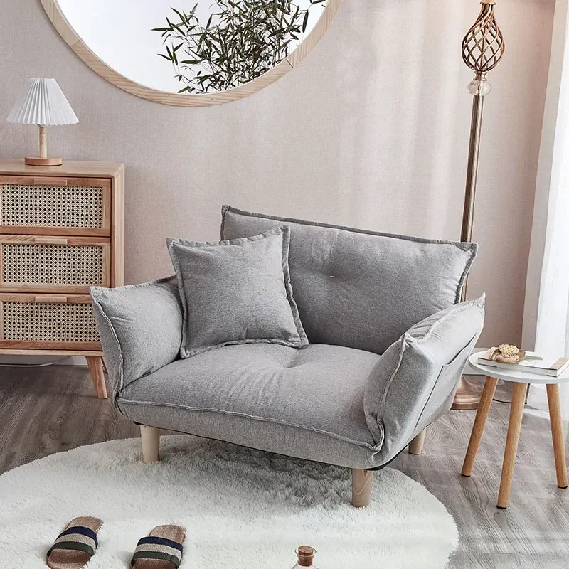 Convertible Adjustable Sofa Couch and Love Seat Japanese Furniture Fold Down Futon Sofabed Ideal for Living Room, Bedroom, Dorm image 5