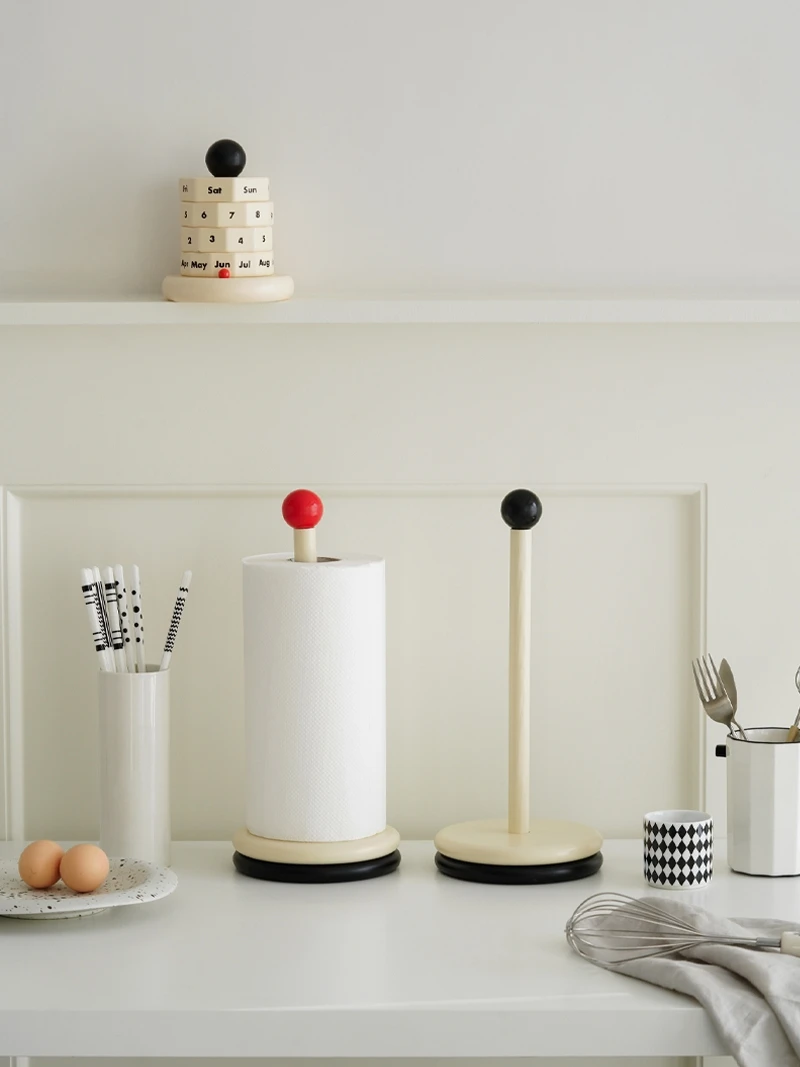 

Creative Kitchen Tissue Holder Original Wood Stand MO MO'S TALK Vintage Style Fibre Board Storage Organizer
