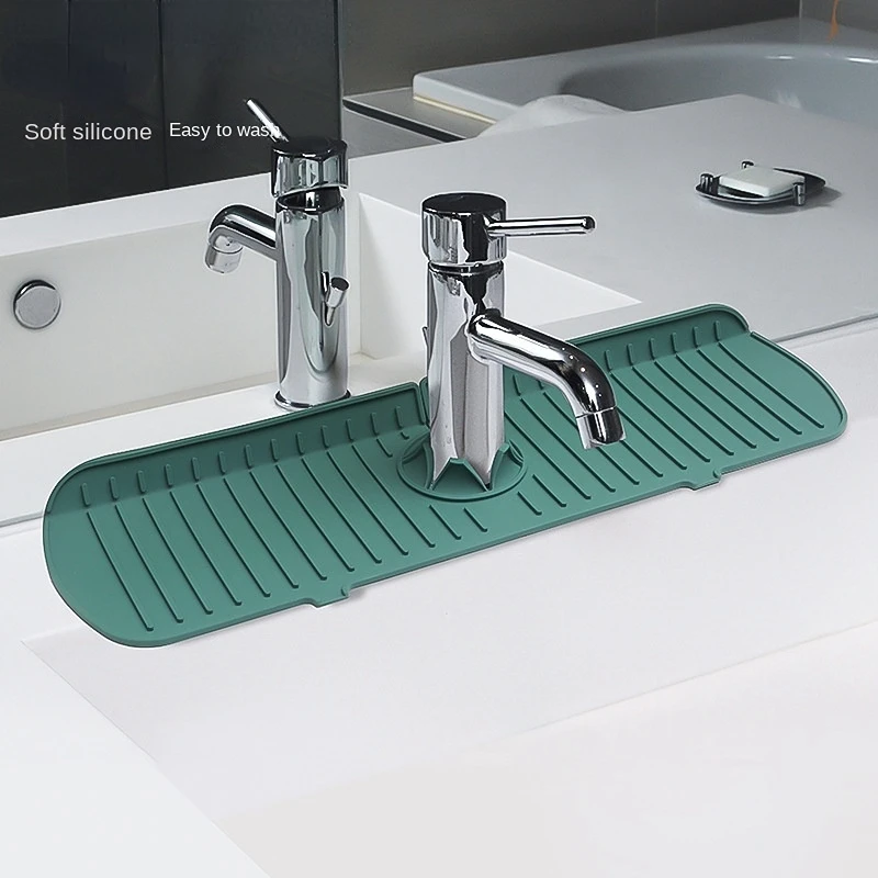 2 PCS Kitchen Silicone Faucet Pad Faucet Water Collection Pad Big Sink Splash Pad