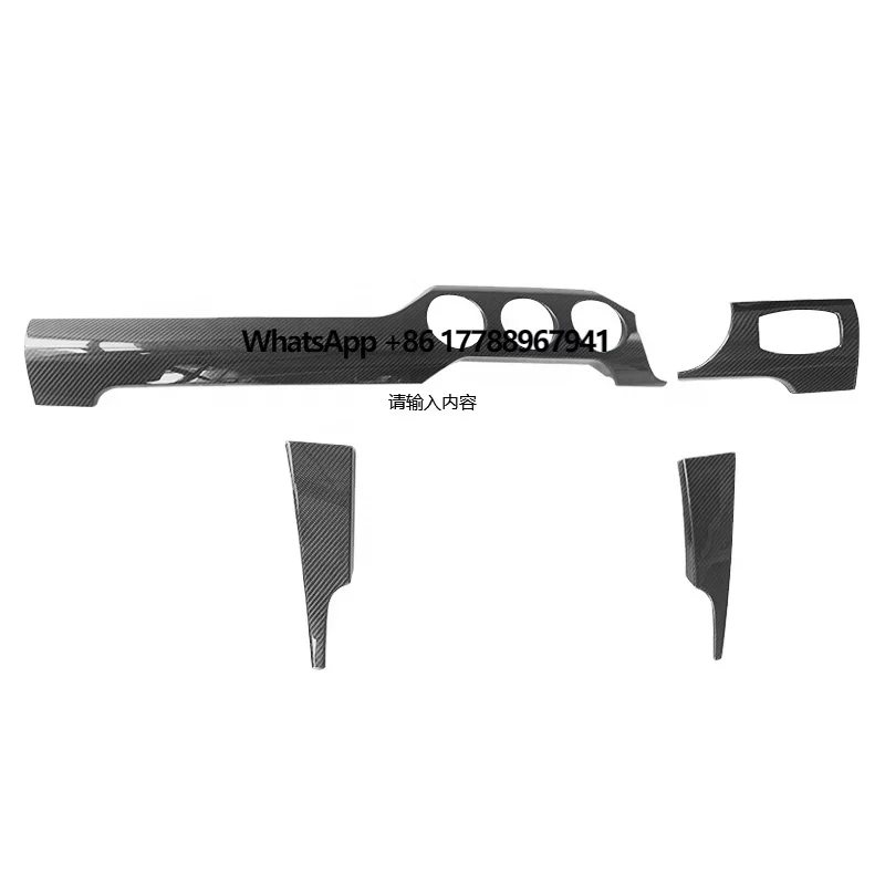 

4pcs RHD Real Dry Carbon Interior Kits Dash Cover Dashboard Trims for Ford Mustang 2015-2022