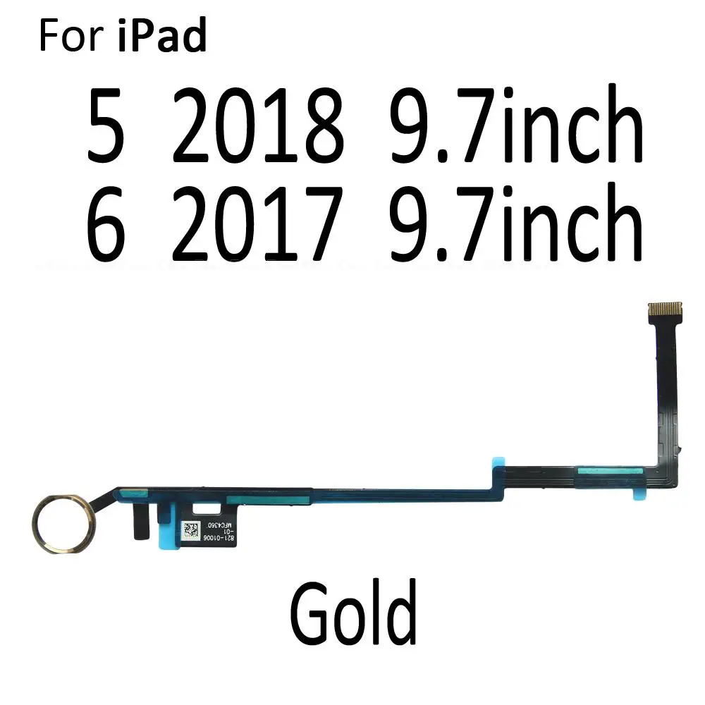 Fingerprint Scanner Connector For iPad 5 6 7 8 9 9.7 2017 2018 10.2 inch Touch Sensor ID Home Return Button Key Flex Cable